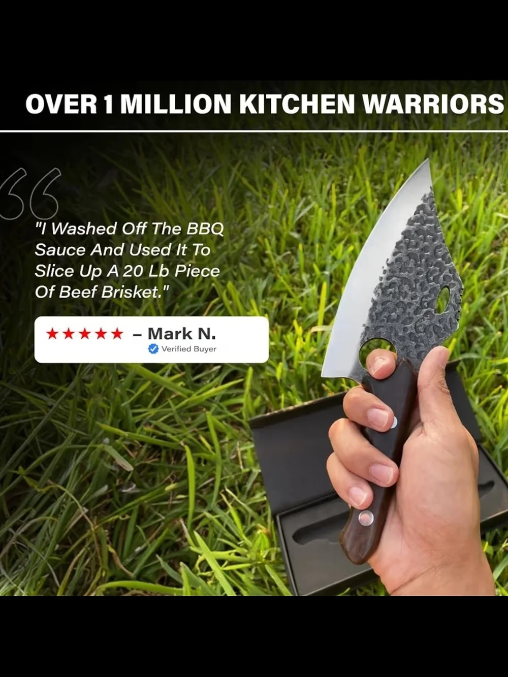 Coolina Gator Butcher Knife – Hand-Forged High-Carbon Steel, 7.6 Inch